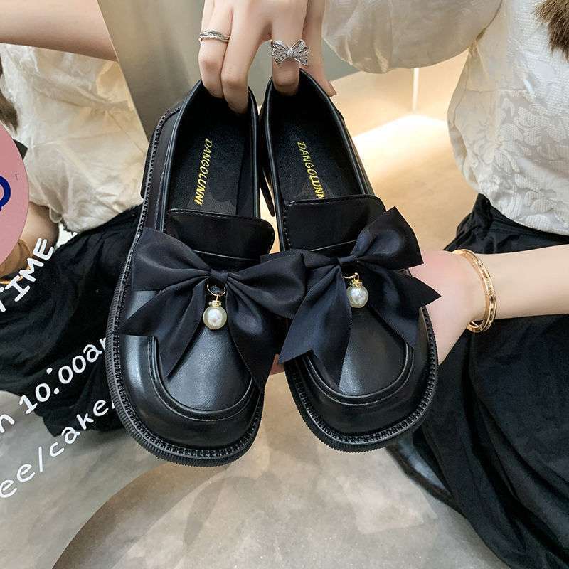 British Style Small Leather Shoes Women's 2025 Spring New French Loafers Flat-soled One-pedal Soft-soled Soft-sided Single Shoes