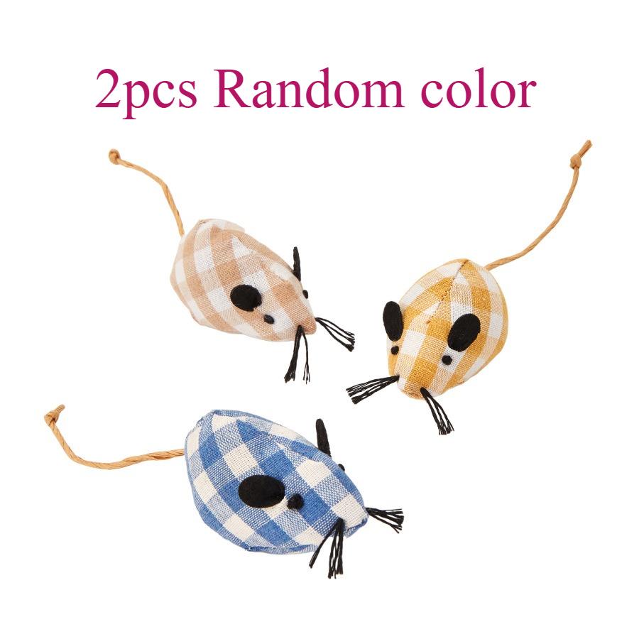 

3pcs/2pcs Simulated Plush Mouse Cat Mint Cat Toy Mouse Kitten Pet Toy