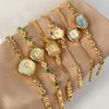 Montre Femme GEDI Vintage Gold Woman Watch Oval Mother of Pearl Dial Quartz Elegant Golden Bracelet Women Wristwatch Reloj Mujer