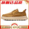 Men's Low-Top Casual Leather Shoes Vintage British Style Lightweight Soft Bottom Outdoor Work Shoes Spring Autumn Season