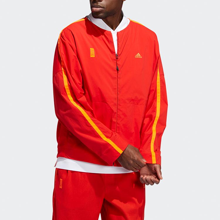 Adidas Originals Trefoil Casual Loose Jacket Men Jackets Bright-Pink Fluorescent GJ5101