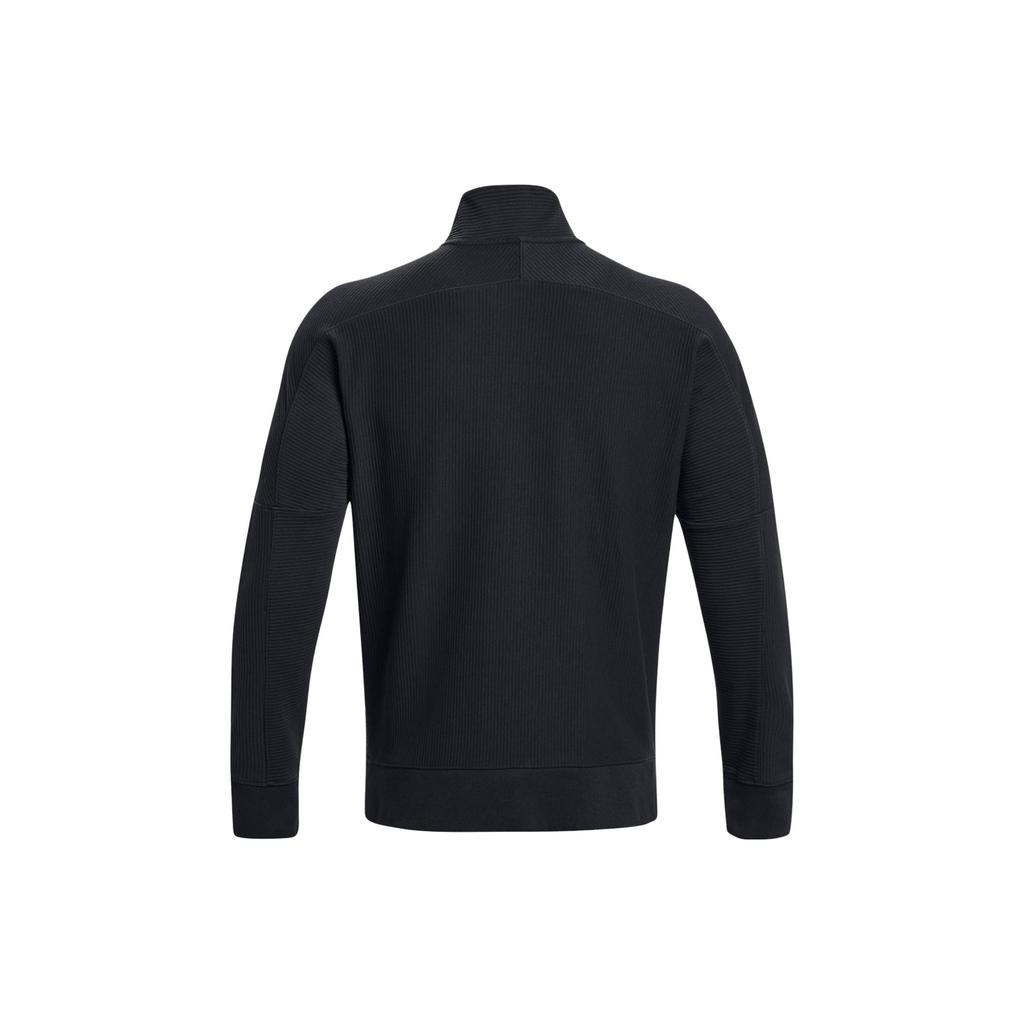 Under Armour Solid Color Mock Neck Pullover Long Sleeve Sweatshirt Men Sweatshirt Black 1382115-001