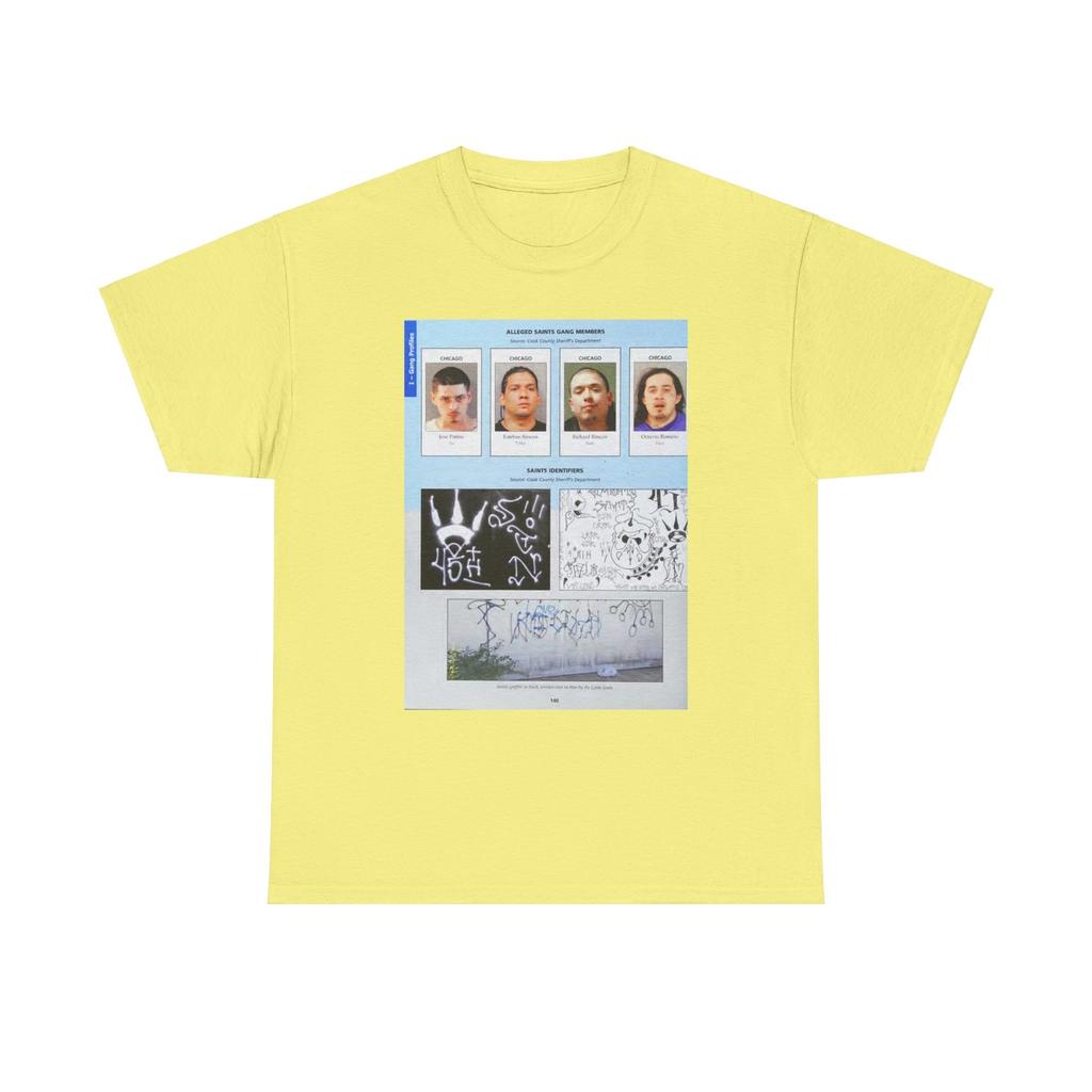 The Chicago Gang Book Page 140 - Saints Members - T-Shirt