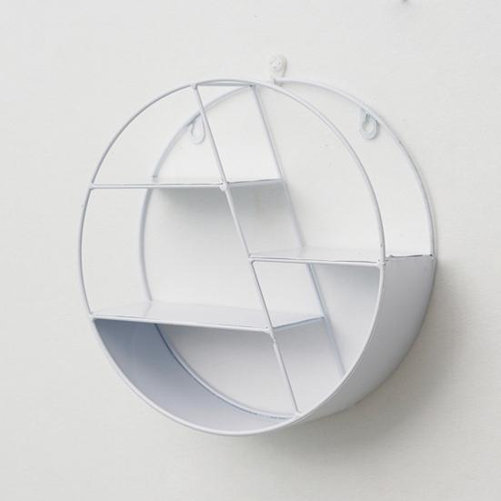 Storage Organizer Floating Geometric Figure Smooth Lines Creative Round Shape Storage Rack for Home