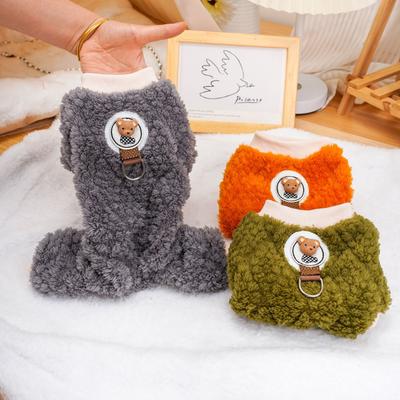 Sonbahar ve Kış Peluş Tulum Evcil Hayvanlar Yavrular Kediler Teddy Ayılar Peluş Dört Ayaklı Giysiler Teddy Ayılar Küçük Köpekler Pijamalar