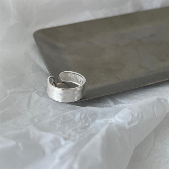 Sterling Silver Niche Design Open Ring: Korean Style, Stackable, Colorfast, Light Luxury