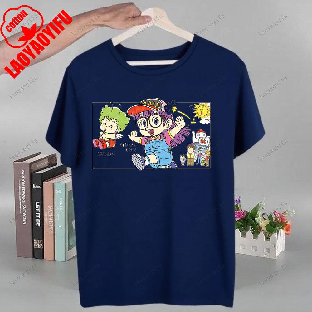 Arale T-shirts Women Graphic Japanese Manga Tshirt Breathable Camisetas Fashionable and Casual Cotton Short Sleeved Round Neck