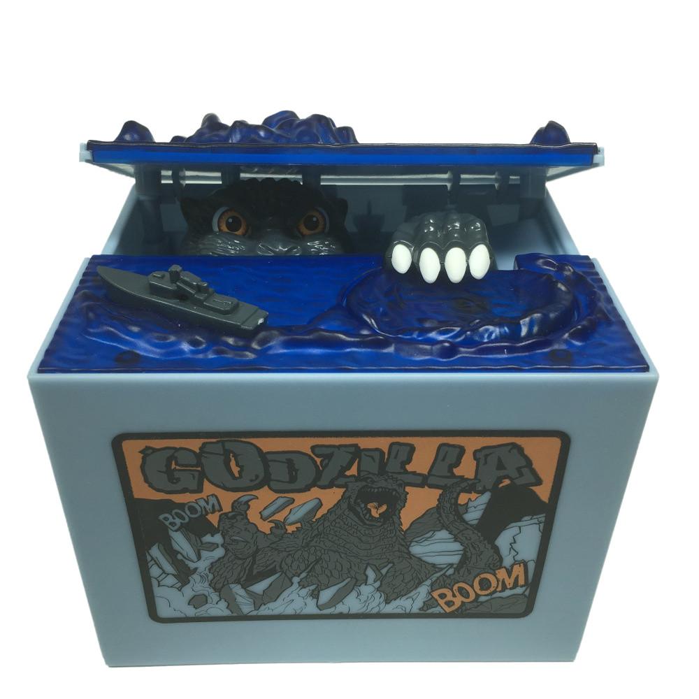 Забавный мультяшный стиль Кот-вор money thief Копилка Цветная Детская копилка Восторг Godzilla