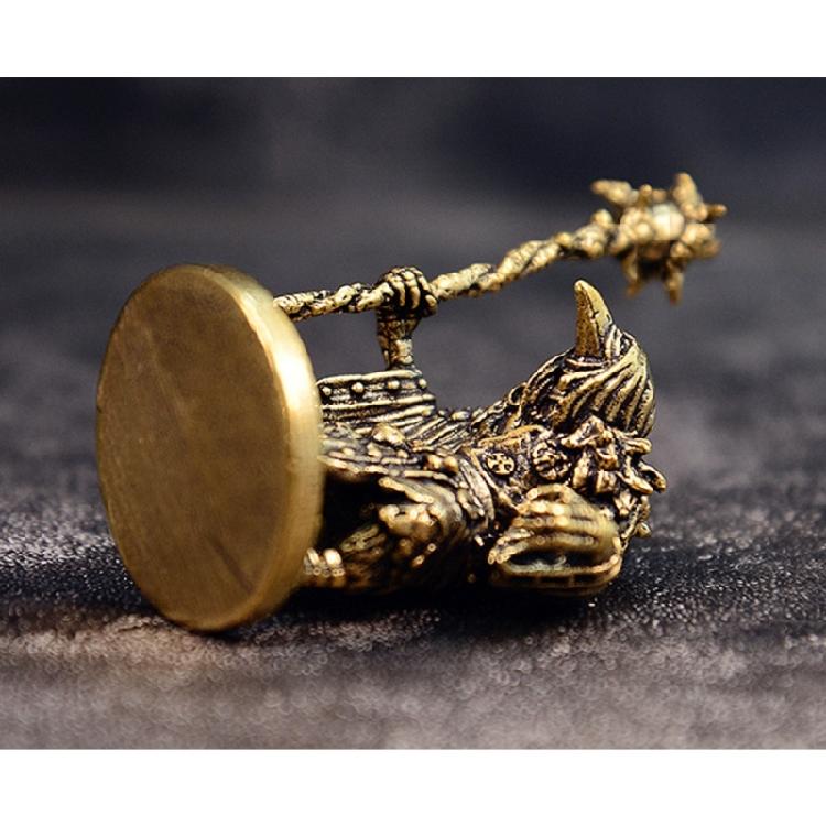 Enchanting Brass Wizard Figurine Artistic Centerpiece For Bookshelves Mantels Or Festival