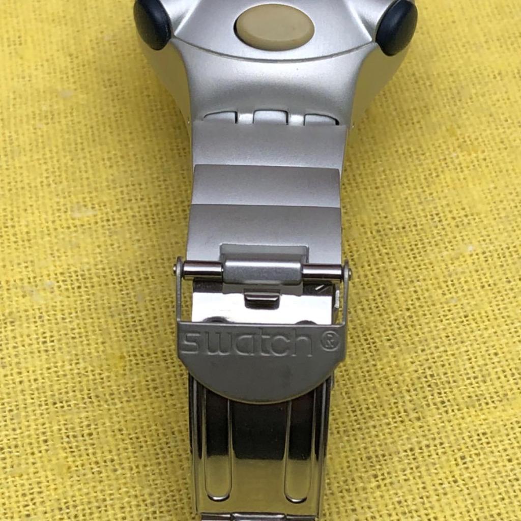 Used Super rare swatch Beat working double dot battery replaced digital watch