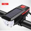 3 Modes Solar Bicycle Front Light With Horn USB Rechargeable Led Mountain Bicycle Lamp Bell Headlight Bike Light 7