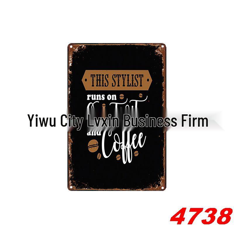 Vintage Coffee Tin Sign for Restaurant or Home Decor