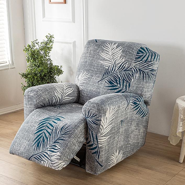 Stretch Recliner Chair Cover 4-Pieces Soft Recliner Chair Slipcover 1-Seater Sofa Couch Protector Home Decor Washable