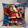 Merry Christmas Santa Claus Cushion Cover Decor Cute Cartoon Pillow Case Plush Pillowcase for Children Room Sofa 45x45cm