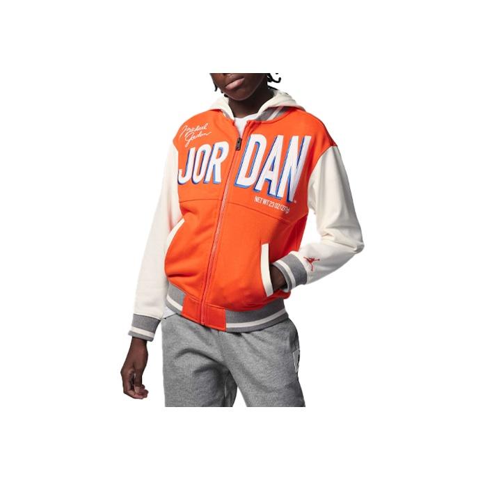 

Jordan Kids Куртка с принтом в виде буквенного логотипа Детские куртки Светло-травянисто-оранжевые FJ6406-891 S