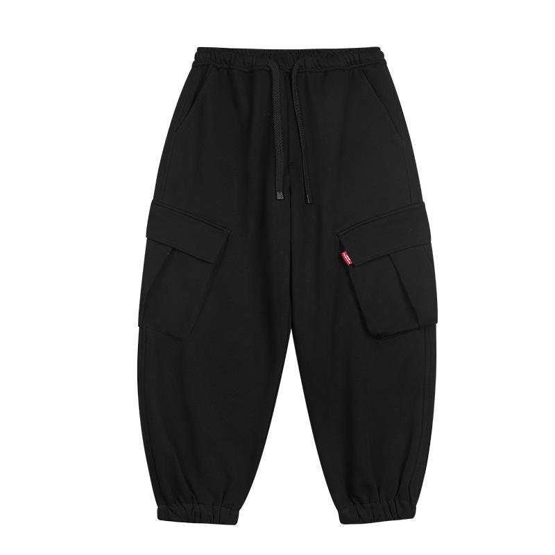 

Мужские свободные спортивные штаны Beijie 2024 года из новой американской моды с манжетами из гарема M чёрный