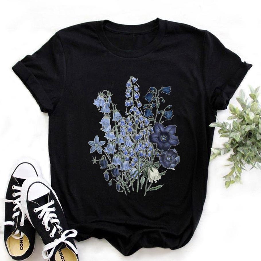 Womens Black Short Sleeved Tshirt  Heartshaped Airplane Print Casual Fashion Tshirt Dandelion Design Fashionable Summer Top S