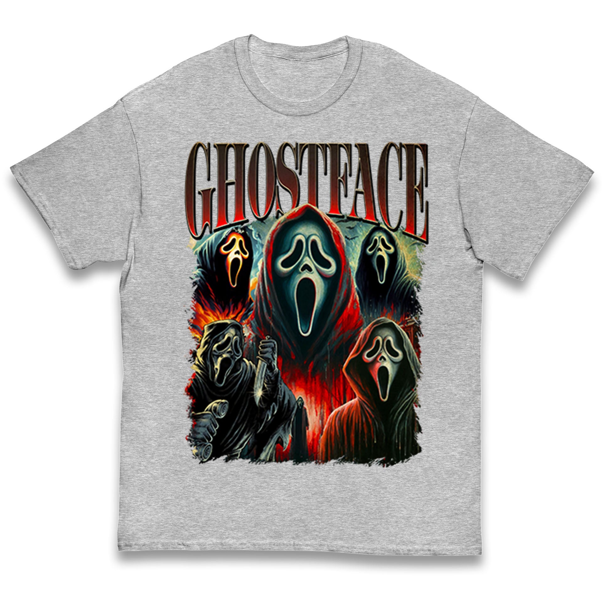 Ghost Face Halloween Bootleg Kids T Shirt 100