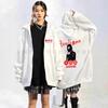BTS Min Yoongi Hooligan Masked Figure Zip-up Hooded Sweatshirt, Loose Casual Cardigan