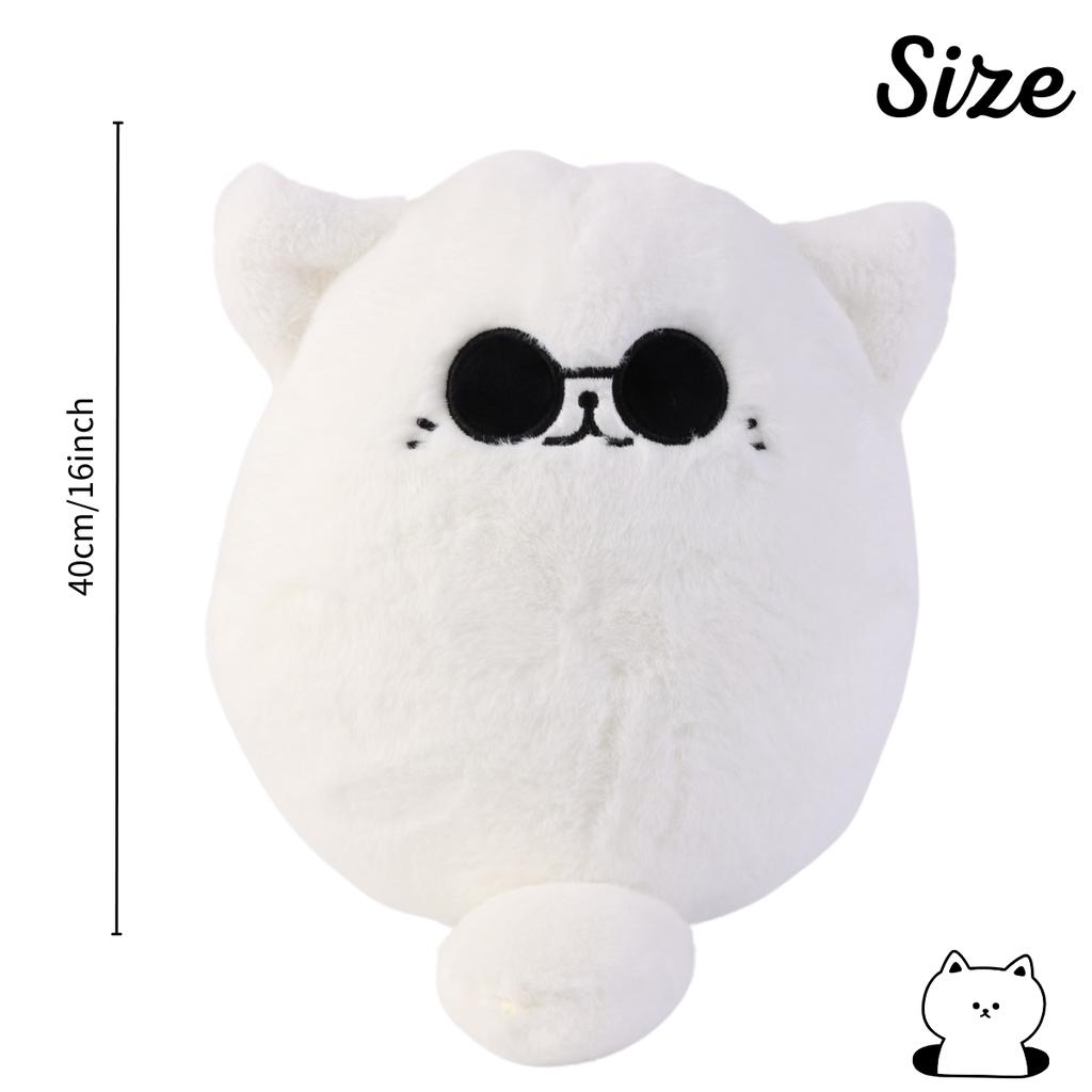 Pluszowa poduszka kot Gojo 30 cm Gorący anime kot w okularach Pluszowe zabawki Zwierzątka wypchane Lalka Wystrój domu Prezent urodzinowy dla dzieci