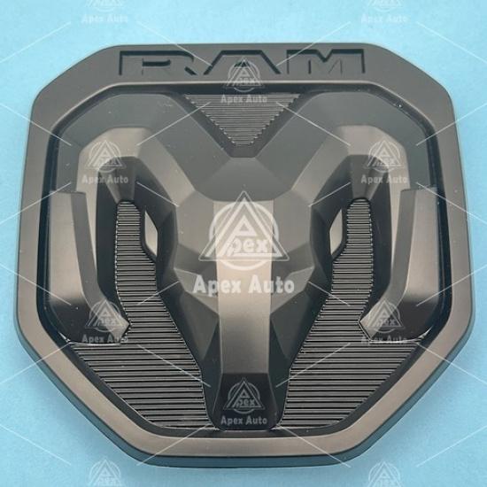 For - RAM Head 1500 2500 3500 DT Tailgate Emblem Limited - Matte Black