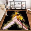 Yellow Jacket Performer On Black Backdrop" Non-slip Rug Suitable for Living Room and Bedroom Sofas.