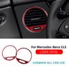 Real Soft Carbon Fiber For Mercedes CLS C219 2004-2010 Car Dashboard Central Control Air Vent Panel Trim Sticker Interior Parts