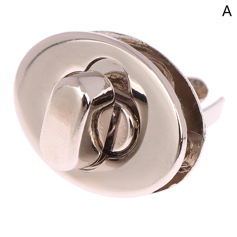 1Pc Metal Oval Twist Lock Durable Clasp Turn Lock For Diy Handbag Bag Purse Luggage Hardware Closure Bag Parts Accessories