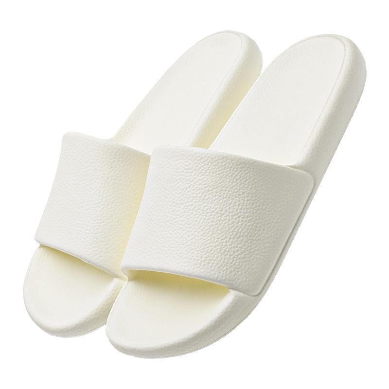 New Simple Spring and Summer Home Non-slip Stepping On Shit Slippers Outer Wear Flat Bottom One Word Bathroom Slippers Couple