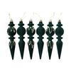 Set mit 6 gerippten Weihnachtsbaum-Anhängern, 18 cm Hängende Auswahl mit texturierter Oberfläche für Kränze, Zuhause und Party-Dekoration
