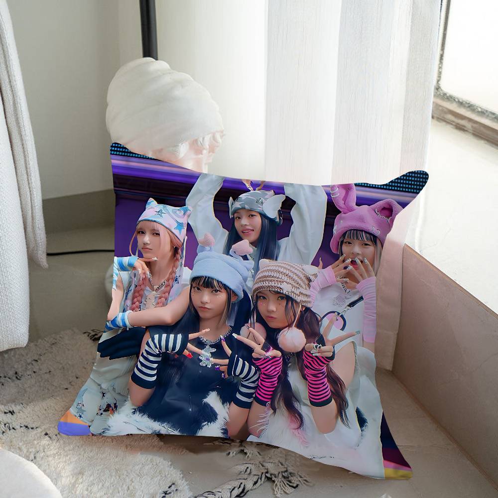 Kpop N-New-jeans Almofada Personalizada Capa de Pó Quarto Decoração de Festa Infantil Fronha Aniversário Presente para Crianças