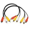 KAUMO AV Splitter RCA To RCA X 30cm 2-way Cable, Red/white/yellow (3-pin Male) Red/white/yellow (3-pin Female) 2,