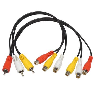 KAUMO AV Splitter RCA To RCA X 30cm 2-way Cable, Red/white/yellow (3-pin Male) Red/white/yellow (3-pin Female) 2,
