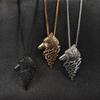Animal Metal Wolf Head Pendant Clavicle Chain Korean Style Choker Fashion Jewelry Man Necklace