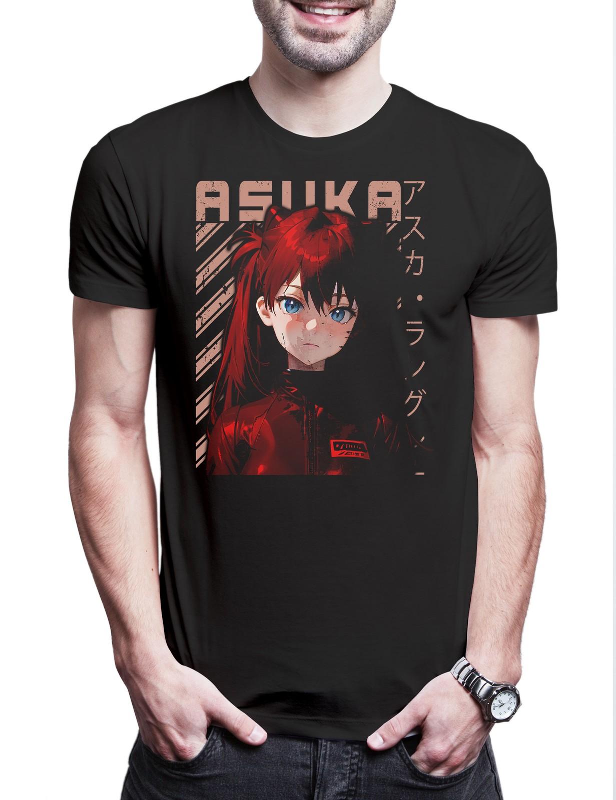 Мужская футболка с аниме-девушкой Мужские Женские Футболки Топ Genesis Nerve Neon Gendo Evangelion Asuka Shinji 2XL