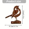 Antique Bronze Bird Shape Lawn Ornaments Durability Iron Garden Statues Easyly Install Natural Garden Ornaments