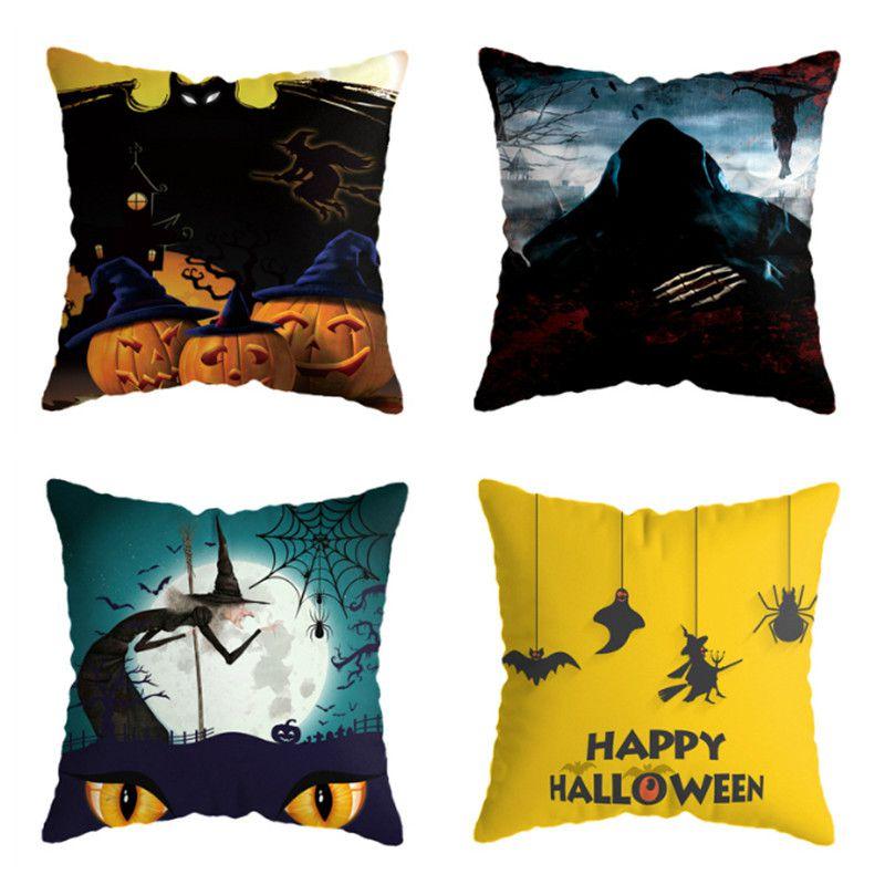 Halloween Themed Cushion Cover With Super Soft Short-pile Velour Material