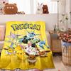 2026 New1PC Pokémon Pikachu Pattern Blanket Warm Soft Fluffy Kids and Adults Sofa Bed Throw Blanket Outdoor Travel Camping Luxur