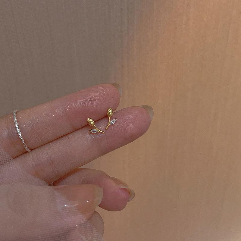 Fashion Earrings For Women Mini Candy Sweet Hypoallergenic Stud Ear Girls Minimalist Gold Color Flower Piercing Jewelry Gifts