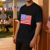 Men's Casual Independence Day T-Shirt Lightweight Breathable Ice Silk Fabric Short Sleeve Crew Neck Printed Sports Tee