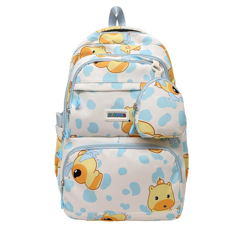 Cartoon Student Schoolbag Large Capacity Lightweight Women's Backpack with Coin Purse
