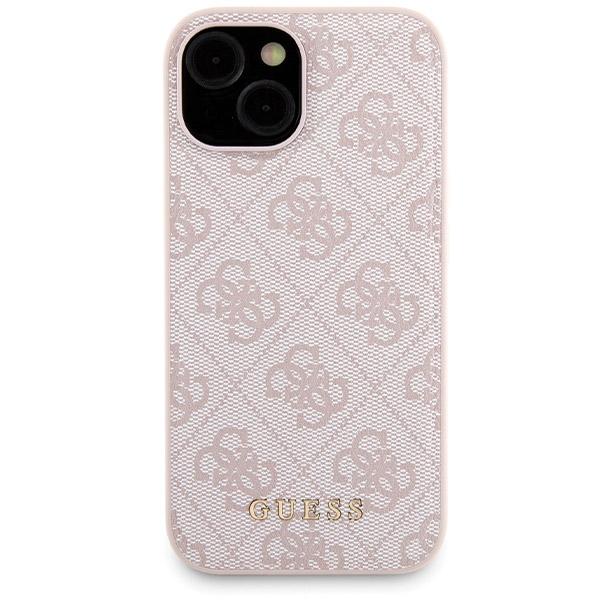 Set Guess Gubpm5P15S4Gemgp Iphone15 6.1 Hardcase + Powerbank 5000Mah Magsafe Różowy/Pink 4G Metal Logo