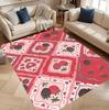 Pink Red Raspberry Area Rug Sweet Fruit Heart Pattern Bathroom Floor Carpet Non-Slip Washable Doormat for Entryway Kitchen