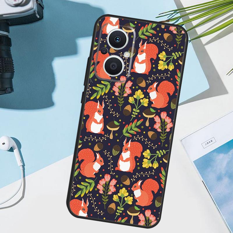 Cartoon Squirrel Cover For OPPO Reno 13 F 10 11 12 14 Pro 11F 12F 14F 7 8 Lite OPPO Find X9 X8 X5 X6 Pro Case