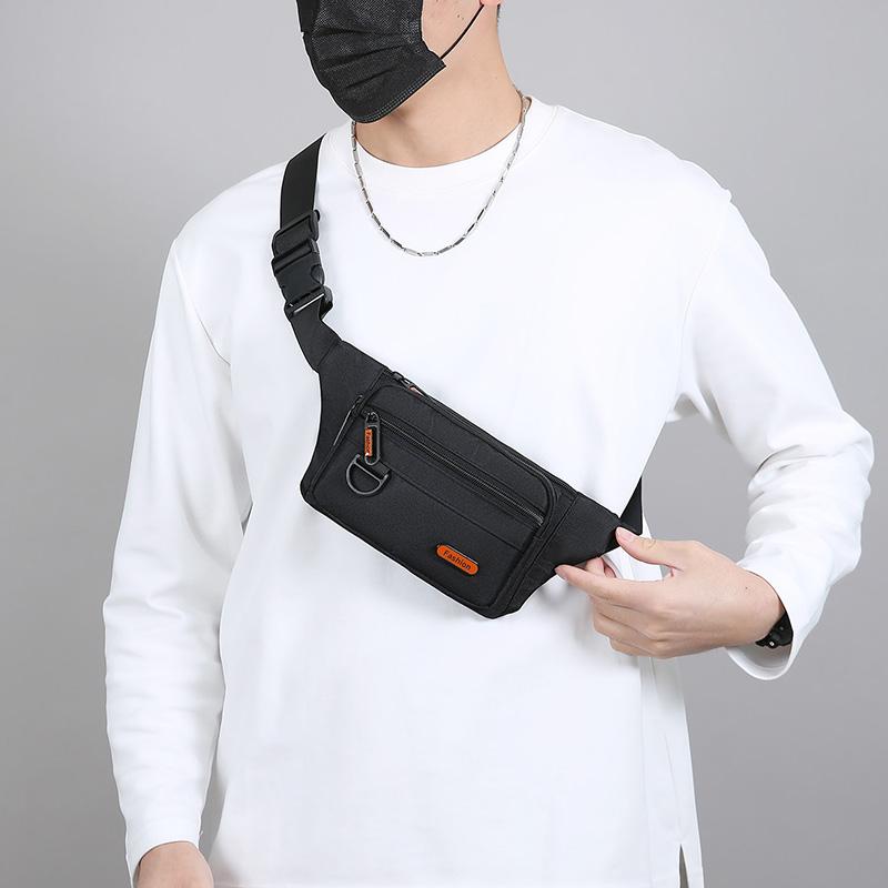 Men Waist Belt Bag Fanny Pack Multi-pocket Motorcycle Rider Outdoor Sports Climb Casual Nylon Male Sling Chest Bum Hip Bags
