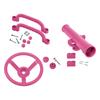 Playground Equipment Swingset Attachments Pink Set Pirate Ship Wheel for Kids Playhouse Climbing