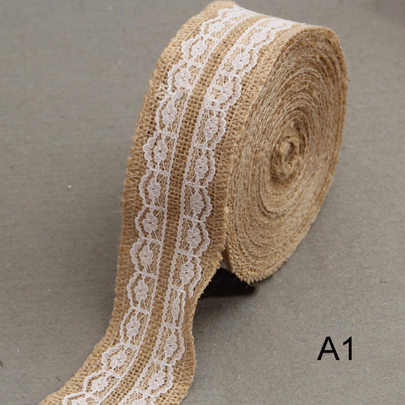 

2M Свадебная кружевная гирлянда из мешковины, гессеанская лента, рождественские подарки, рулон для бутылок, деревенский декор 5*200cm хаки