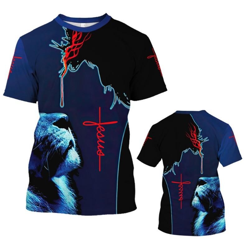 Summer Hip Hop Series Digital 3D Printed Men's Street Short Sleeved Sports T-shirt Top