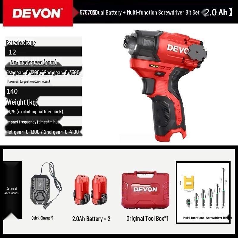 Powerful Wireless Brushless Impact Driver Hand Drill