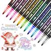 24 Color Double Line Outline Art Pen Marker Pen DIY Graffiti Outline Marker Pen Highlighter Scrapbook Diary Poster Card
